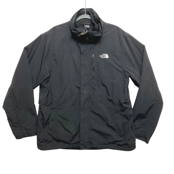 The North Face 3 in 1 Jacket Mens Size Large Black Full Zip Fleece Lined Coat
